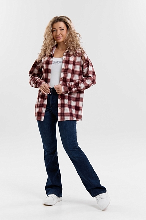 Женская рубашка 36995 / коричневый