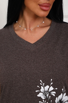 Женская футболка 29540 / коричневый