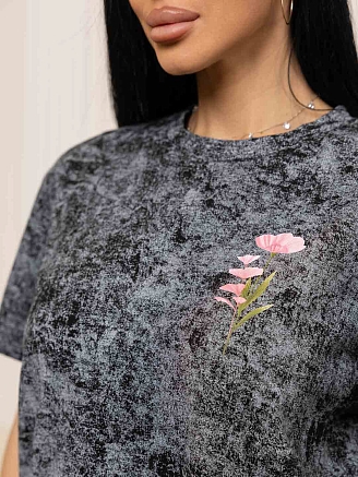 Женская футболка мод.2156/4 / Черный