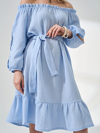 Женское платье "Романтика" 2474-Мус / Голубой