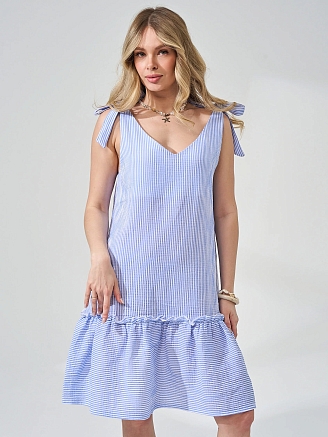 Женский сарафан "Ривьера" 2477-Мус / Голубой