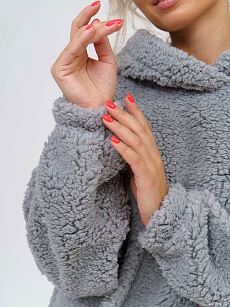 Женская толстовка мод.1770/4 (оверсайз) / Светло-серый