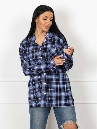 Женская рубашка мод.2110 / Синий