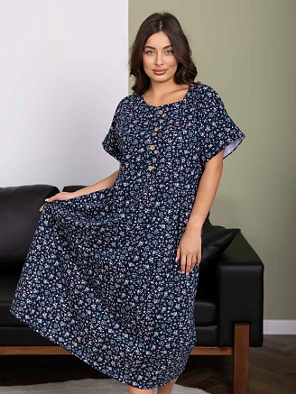 Женское платье мод.2146/1 / Темно-синий