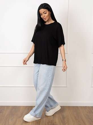 Женская футболка мод.2159/1 / Черный