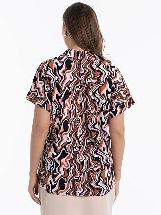 Женская блузка разноцветная / Розовый, белый