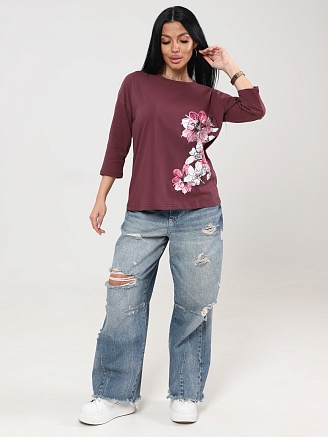 Женская футболка Мимулус / лиловый