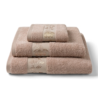 Полотенце махровое "Хорошо Дома" Магнолия / Мокко