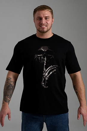 Мужская футболка 8545 / черный+жест