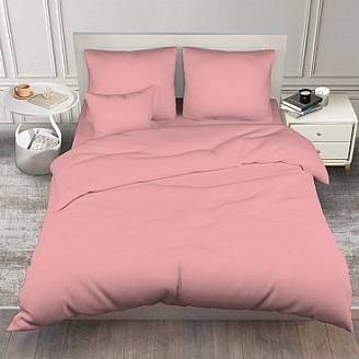 Постельное белье поплин гладкокрашеный / Дымчатая роза