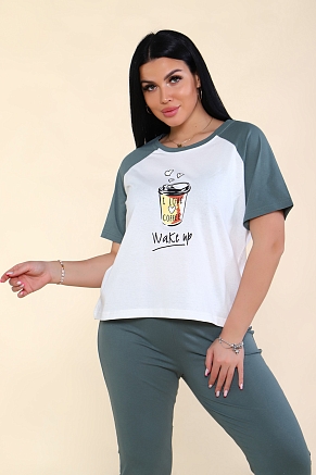 Женский комплект Wake Up 619 / Серо-зеленый