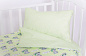 Постельное бельё в кроватку поплин Мишка в кепке зелёный