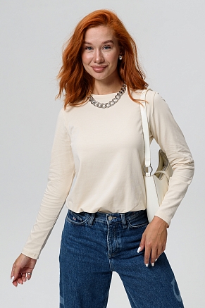Женский лонгслив 14436/1 / светло-бежевый