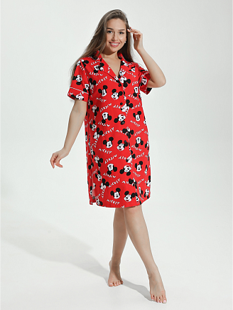 Женский халат Сансара / Микки красный