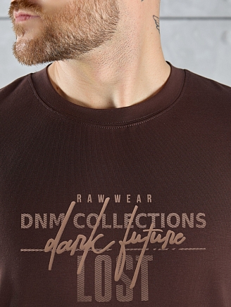 Фуфайка (футболка) мужская Арчи-2 ФП-055 / шоколадный