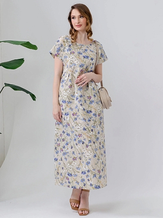 Женское платье "Кострома 2" 1921-П/л / Синий (василек)