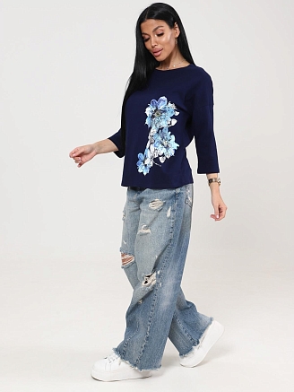 Женская футболка Мимулус / чернильный