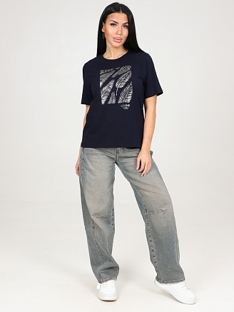 Женская футболка М-977 / Синий