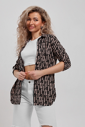 Женская рубашка 53028 / светло-бежевый