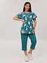 Женский костюм К-119(К) / Бирюзовый (узоры)
