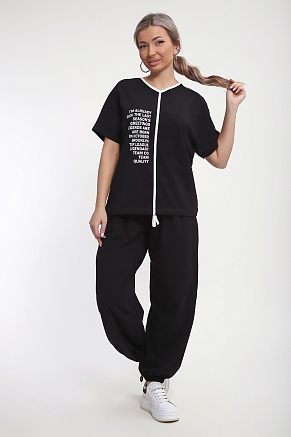 Женский костюм с брюками 85038 / черный