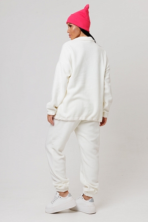 Женский костюм с брюками 2076 / Молочный