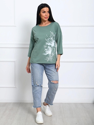 Женская футболка Амели / хаки