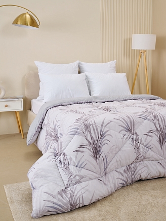 Одеяло всесезонное "Лебяжий пух" Уют / Серебряные листья