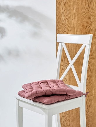 Комплект подушек на стул с завязками (бязь) 16т. / Мокко