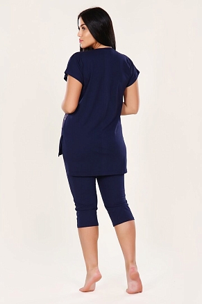 Женский костюм Flower fashion 397 / Темно-синий