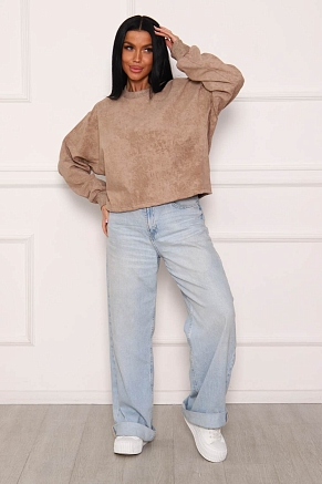 Женский свитшот 84302 / бежевый