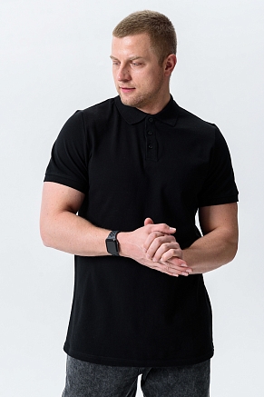 Футболка-поло мужская 14401 / черный