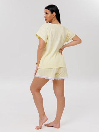 Женская пижама П-115(Риб) / Светло-желтый