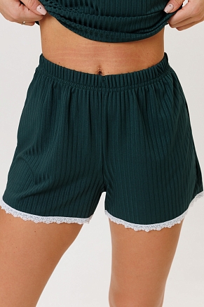 Женский костюм с шортами 2267 / Изумруд