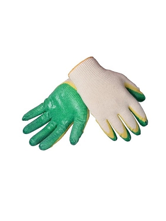 Перчатки 13 класс 49п. / Х/б + латекс (двойной облив)