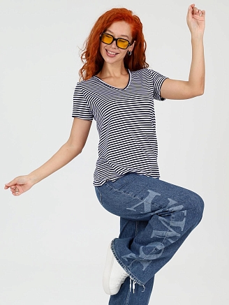 Женская футболка Лимона / Темно-синий