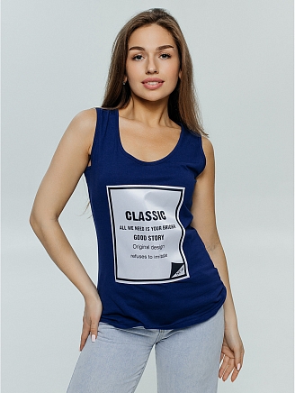 Женская майка Дюна / Синий