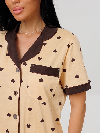 Женский костюм К-133(К) / Желтый (сердечки)