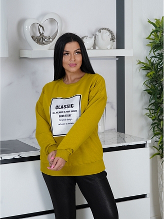 Женская кофта Молния / Оливковый