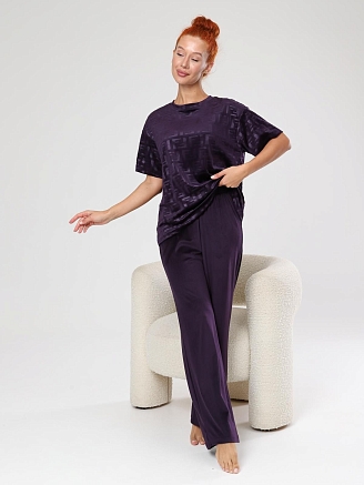 Женский костюм Элнора-Жаккард / сливовый