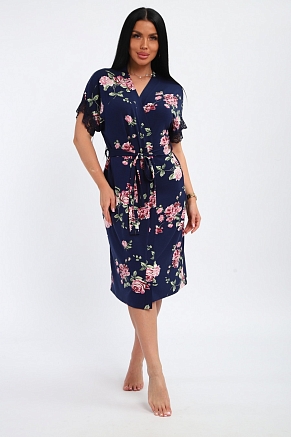 Женский халат вискоза Венера / Розы макси