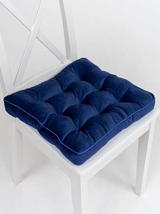 Подушка на стул с бортом / Синий