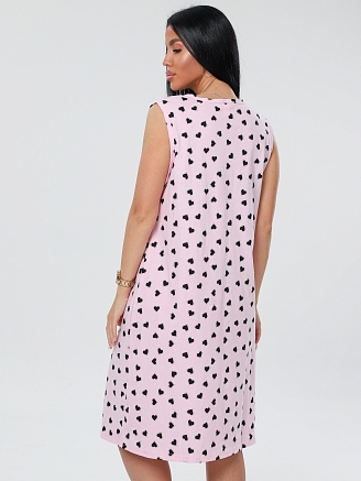 Женская сорочка для беременных Сор-80(К) / Розовый (сердечки)