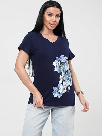 Женская футболка Вейгела / чернильный