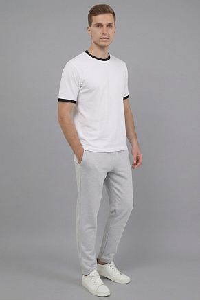 Мужская футболка 14481 / белый+черный