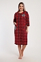 Женский халат Клетка 525 / Красный