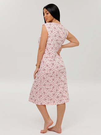 Женская сорочка Сор-85(К) / Персиковый (цветы)