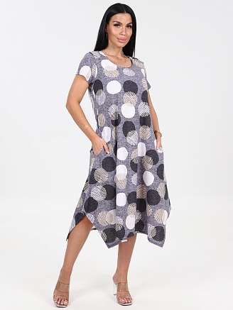 Женское платье Волна ПлК-458 / Шары на капучино