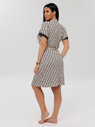 Женский комплект Сор-14(Вис) + Х-14(Вис) / Бежевый (узоры)