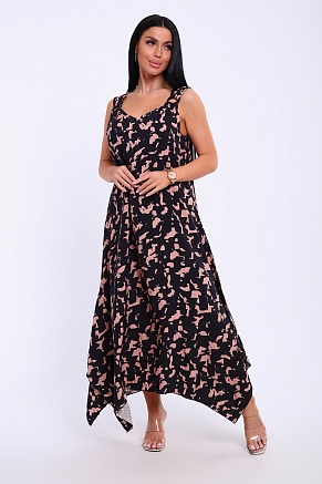 Сарафан женский 5739 / черно-бежевый